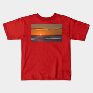 North Sea Sunrise Panorama Kids T-Shirt